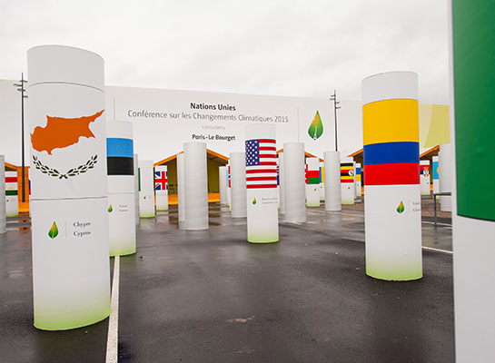 Installation de structures et aménagement de la COP21